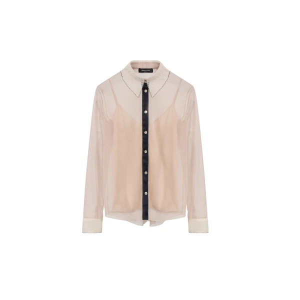 Fabiana Filippi Tulle Shirt in Cachà