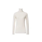 Fabiana Filippi Turtleneck Cashmere and Silk Sweater in Raffia