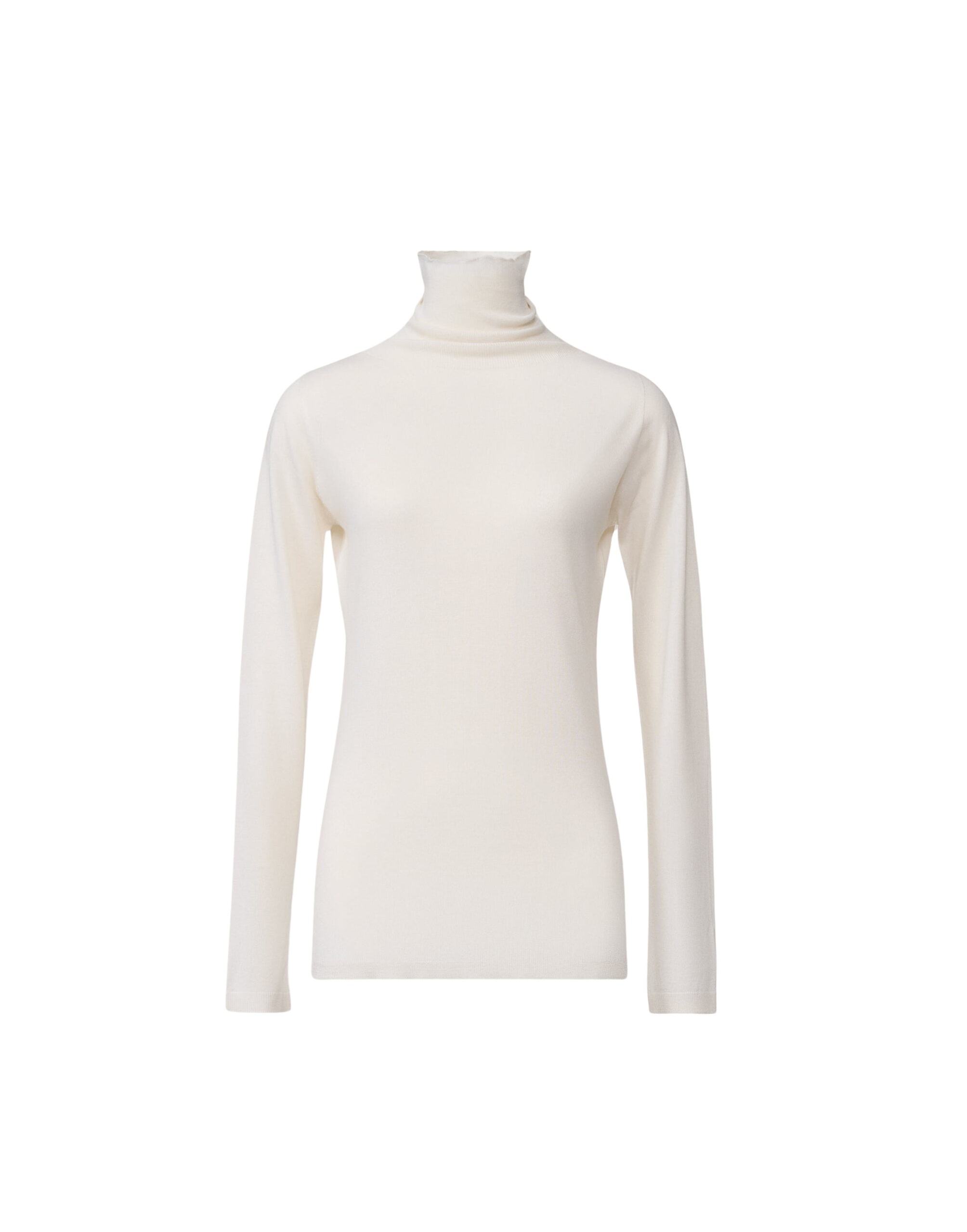 Fabiana Filippi Turtleneck Cashmere and Silk Sweater in Raffia