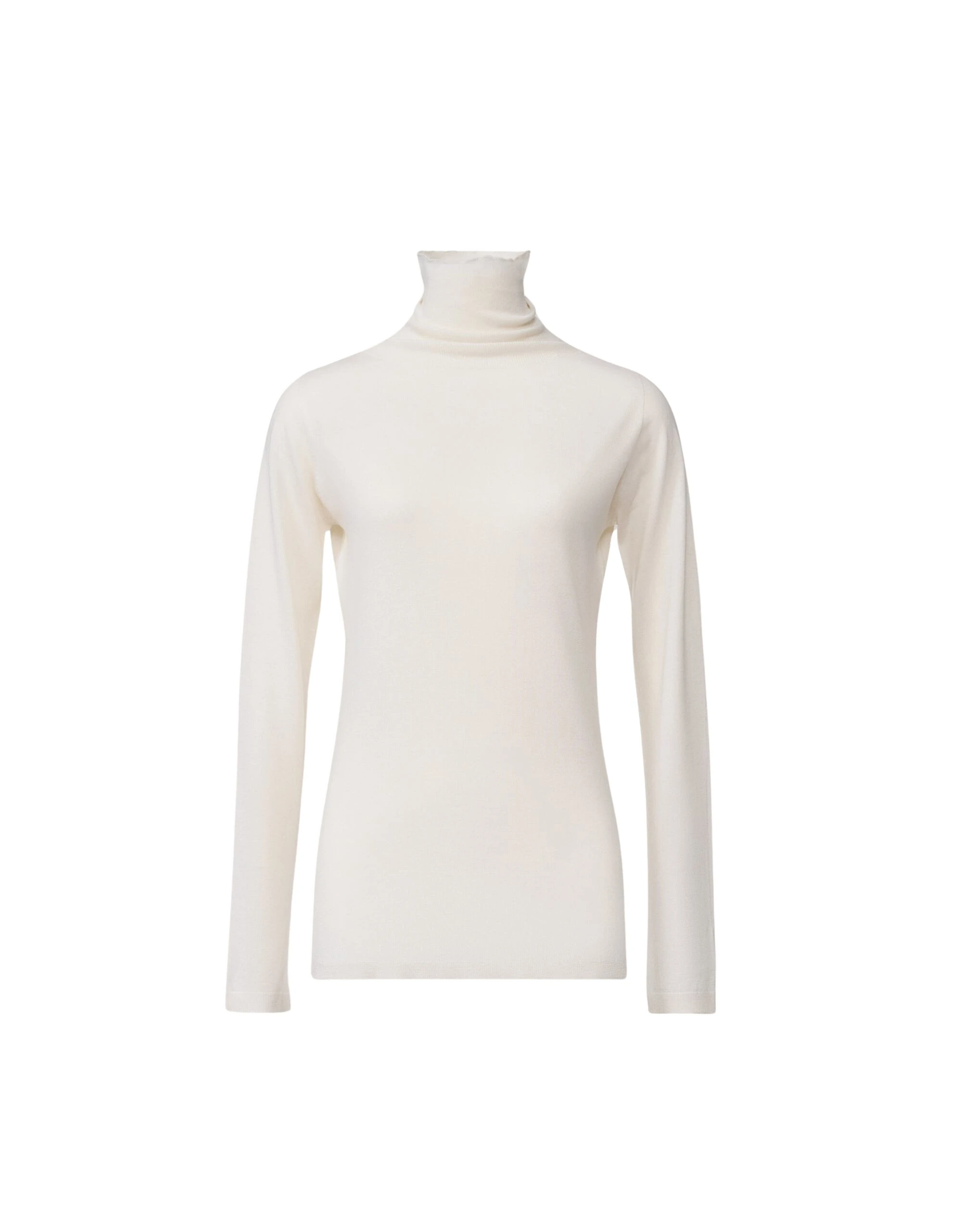 Fabiana Filippi Turtleneck Cashmere and Silk Sweater in Raffia