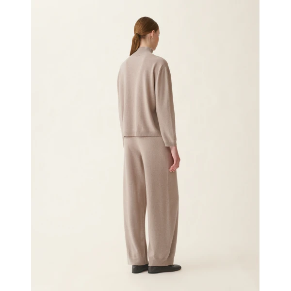 Fabiana Filippi Turtleneck Platinum Sweater in Mocha, view 4