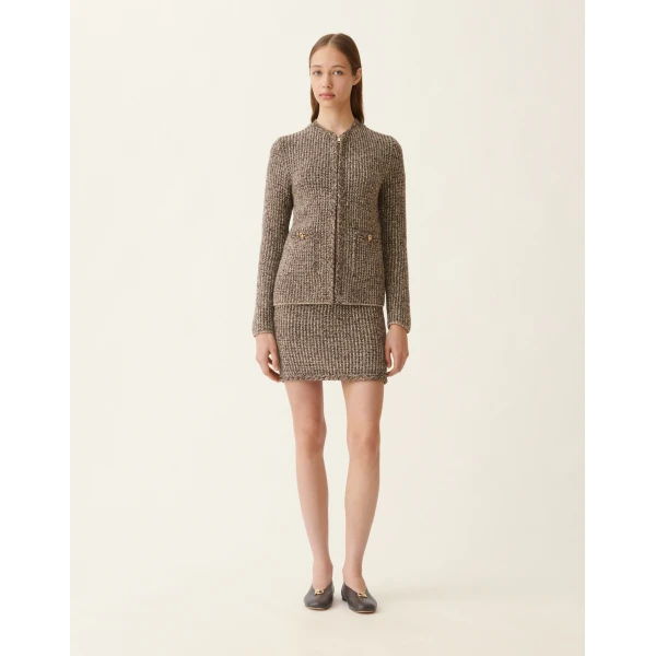 Fabiana Filippi Tweed Jacket in Ebony, view 3
