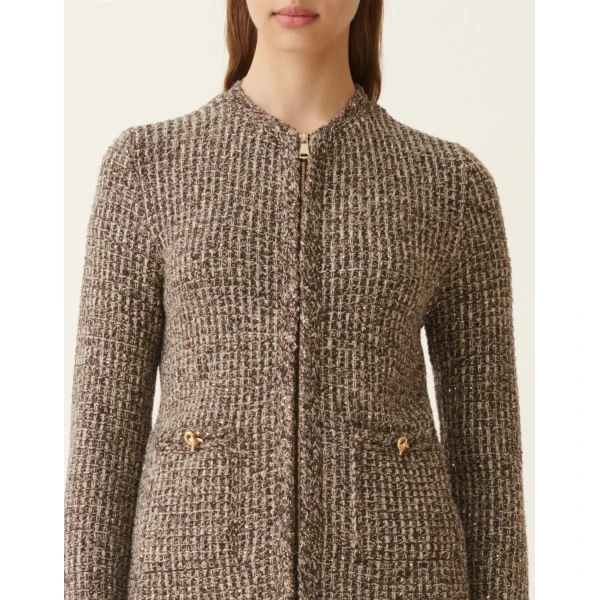 Fabiana Filippi Tweed Jacket in Ebony, view 5