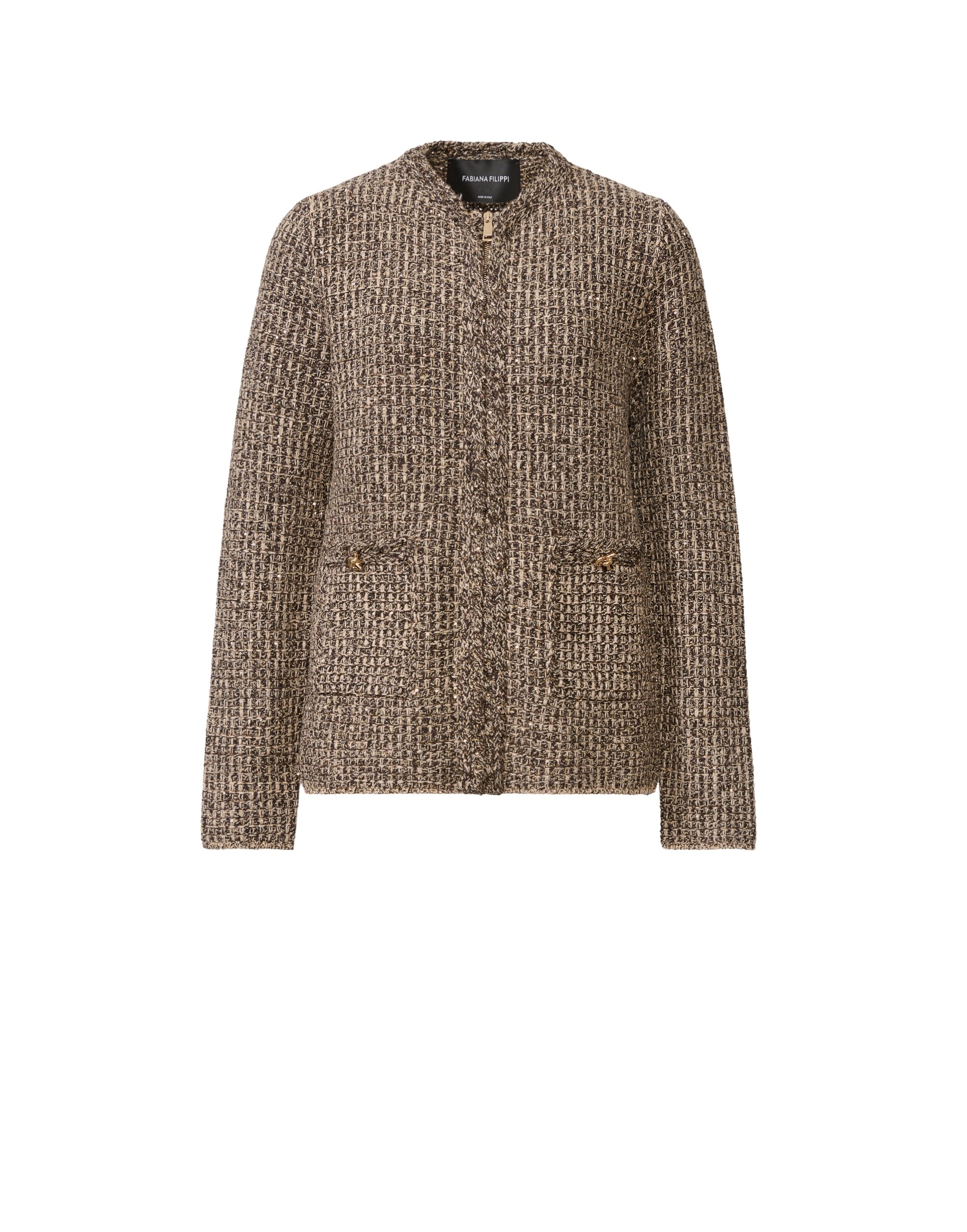 Fabiana Filippi Tweed Jacket in Ebony