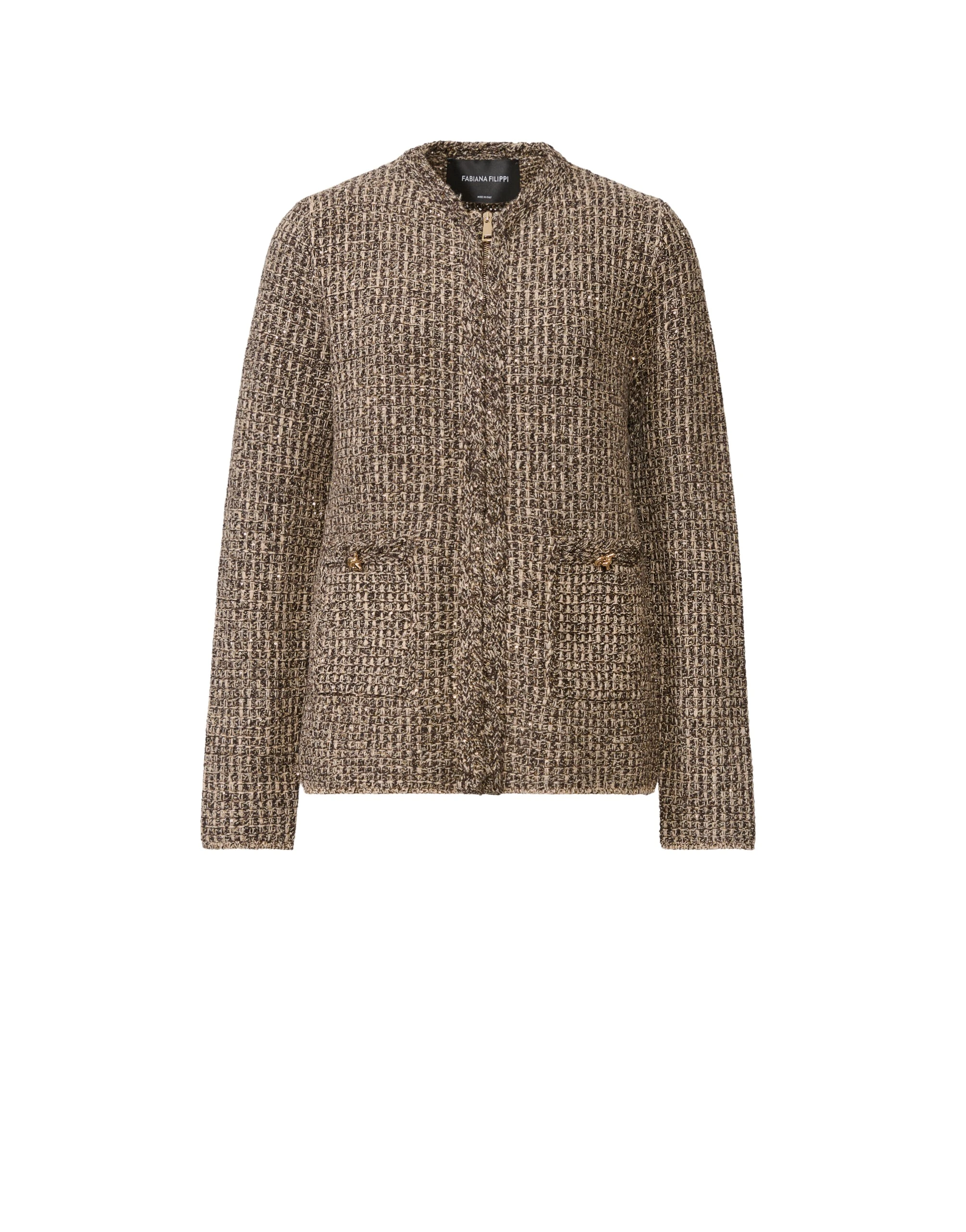 Fabiana Filippi Tweed Jacket in Ebony