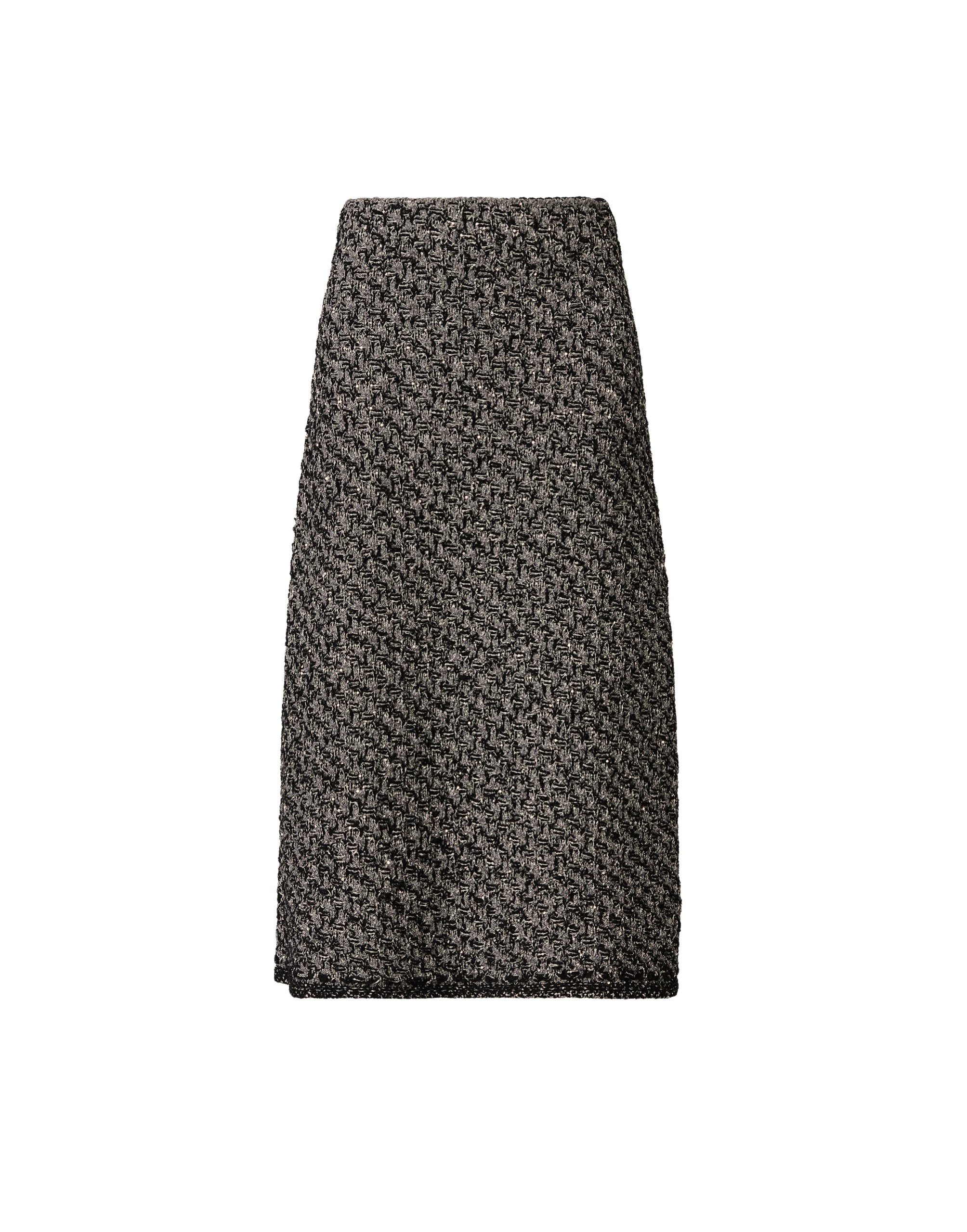 Fabiana Filippi Tweed Skirt with a Denim Effect and Midnight Blue Sequins