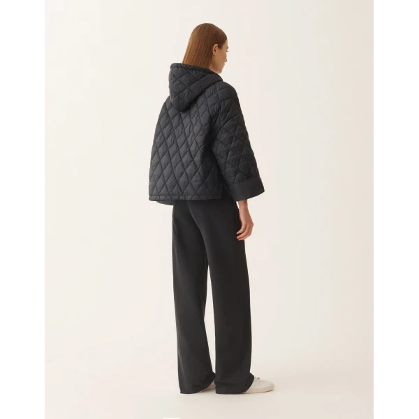 Fabiana Filippi Ultralight Technical Down Jacket in Midnight Blue, view 4