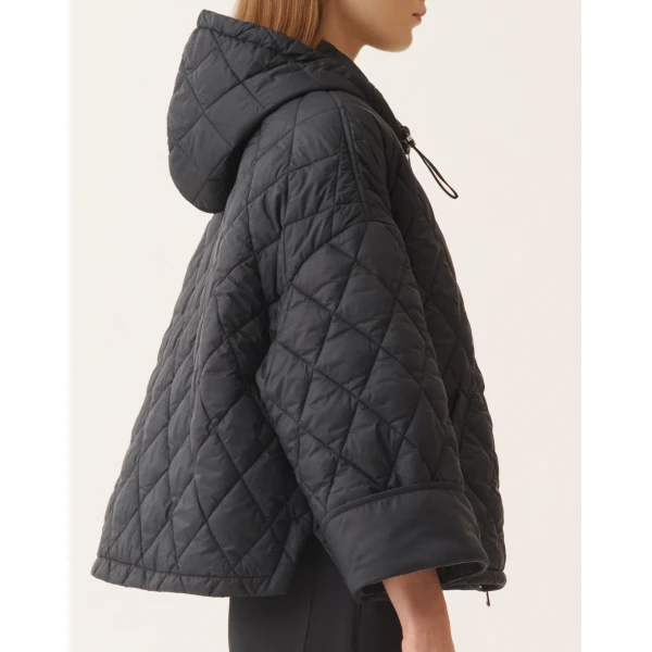 Fabiana Filippi Ultralight Technical Down Jacket in Midnight Blue, view 5