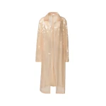 Fabiana Filippi Water-Effect Sequin Coat in Nude
