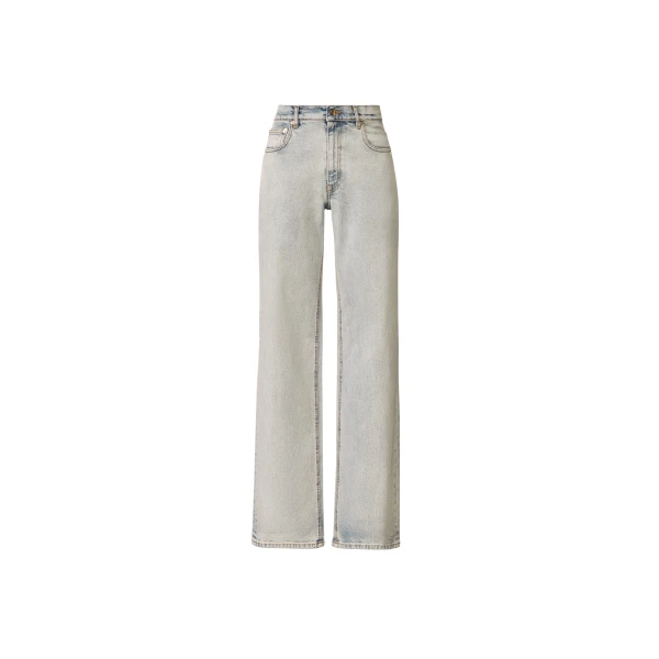 Fabiana Filippi Water-Marbled Denim Pants