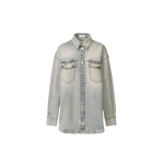 Fabiana Filippi Water-Marbled Denim Shirt