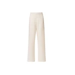Fabiana Filippi White Cotton and Linen Pants with Sequins