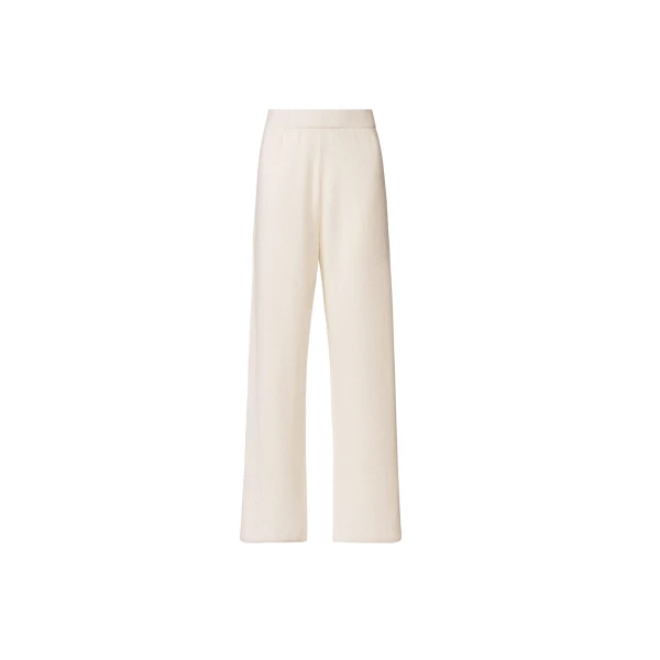 Fabiana Filippi White Cotton and Linen Pants with Sequins