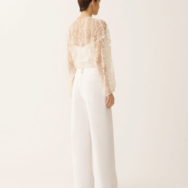 Fabiana Filippi White Denim Trousers, view 4
