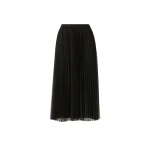Fabiana Filippi Wide Pleated Tulle Skirt in Night Blue