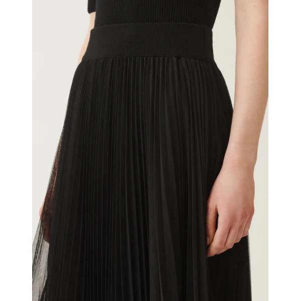 Fabiana Filippi Wide Tulle Skirt in Black, view 5