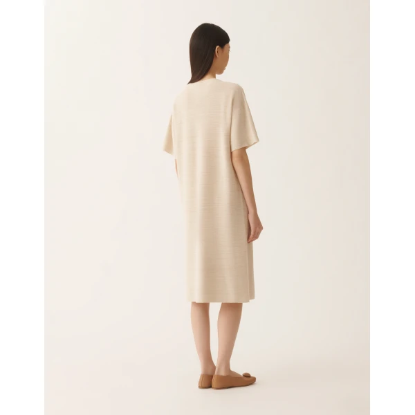 Fabiana Filippi Wool, Cotton, and Lurex Dress in Butter, view 4