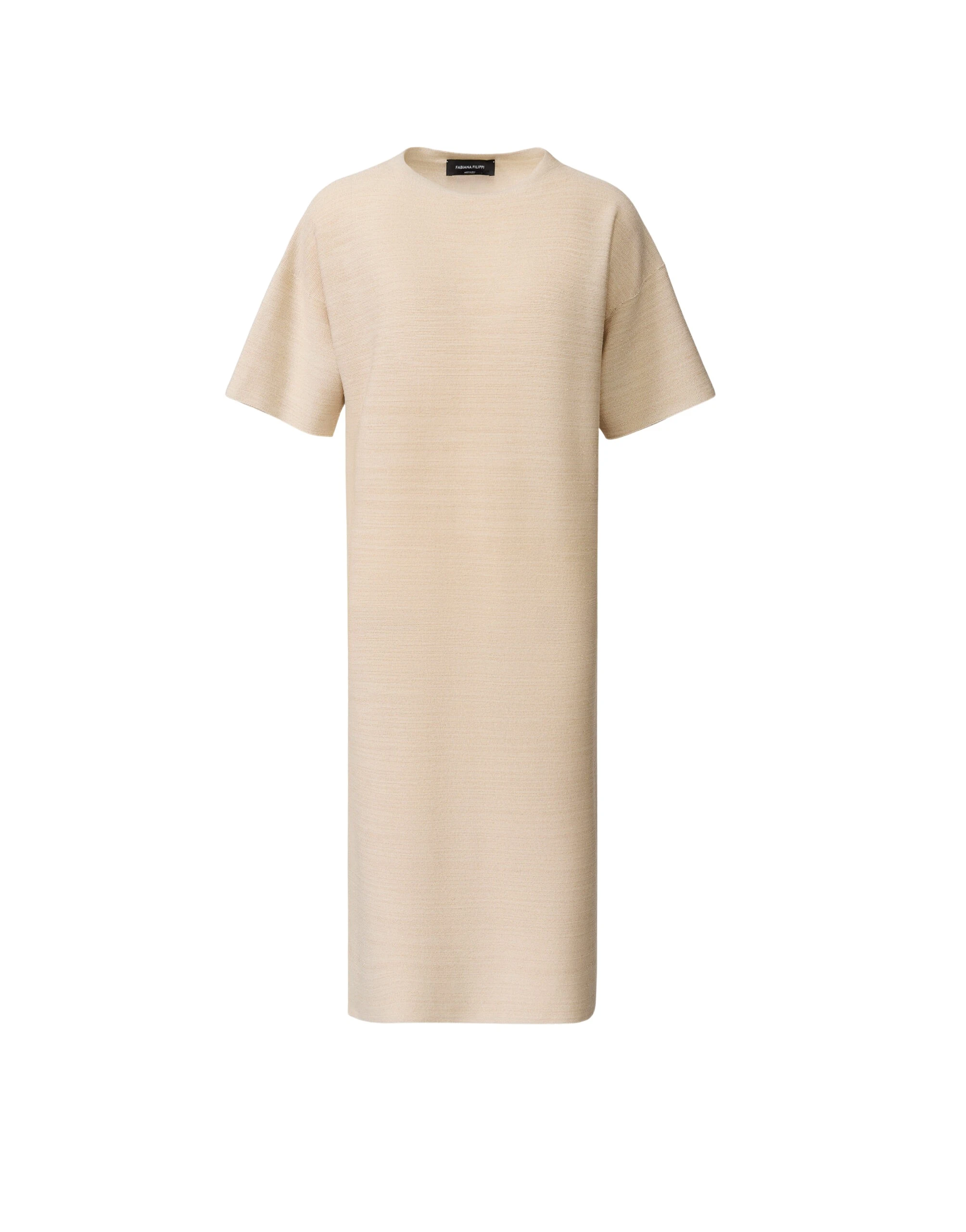 Fabiana Filippi Wool, Cotton, and Lurex Dress in Butter