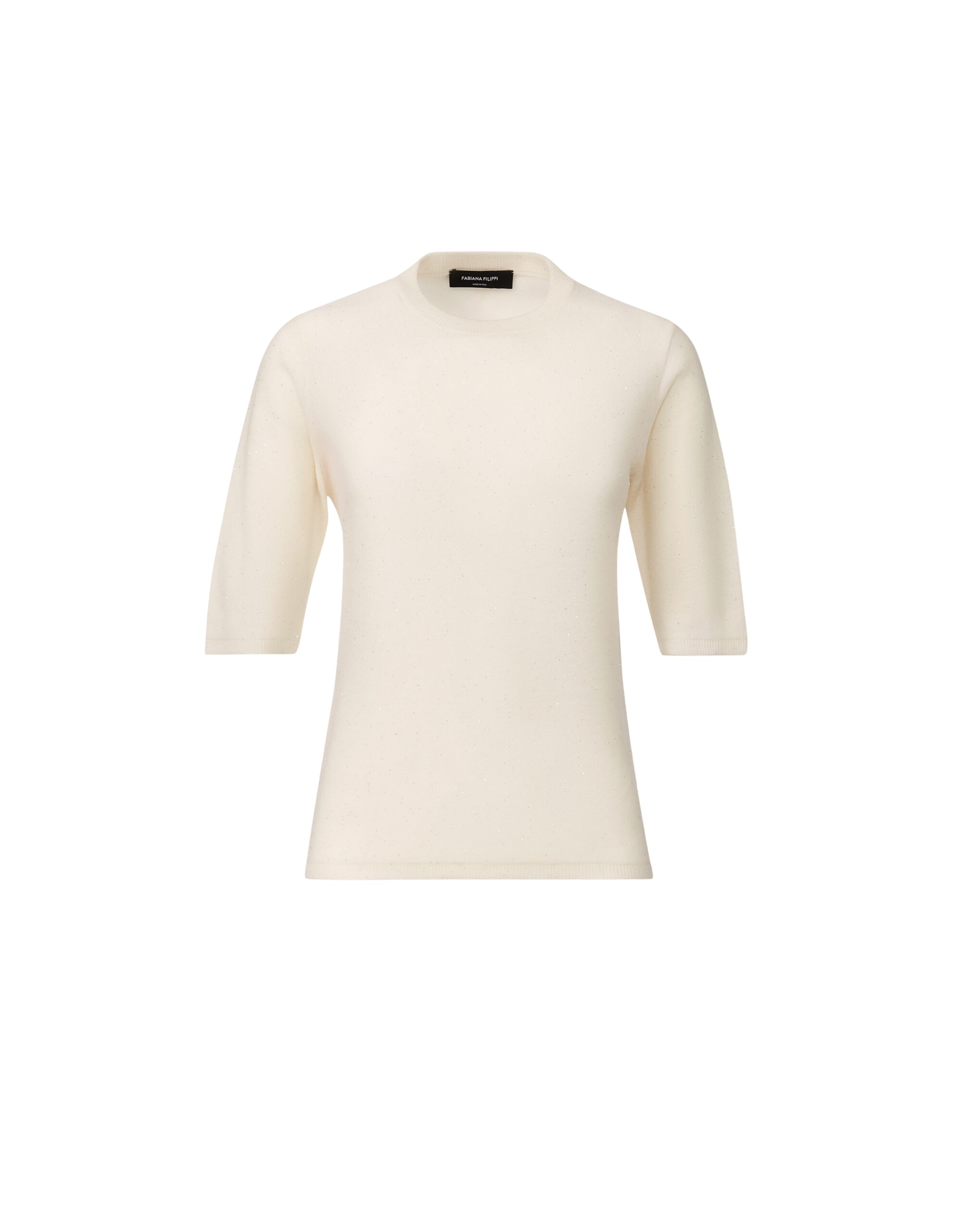 Fabiana Filippi Wool Sweater with Sequins in White
