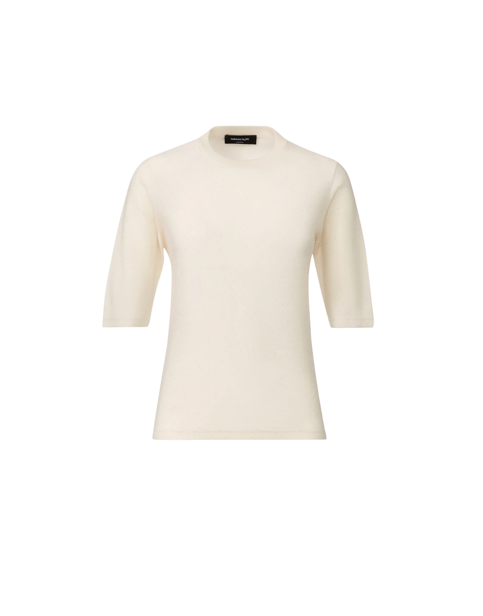 Fabiana Filippi Wool Sweater with Sequins in White