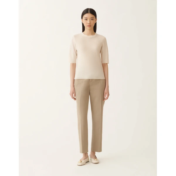 Fabiana Filippi Wool Sweater with Sequins in White, view 3