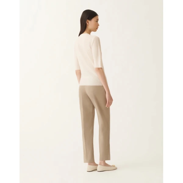 Fabiana Filippi Wool Sweater with Sequins in White, view 4