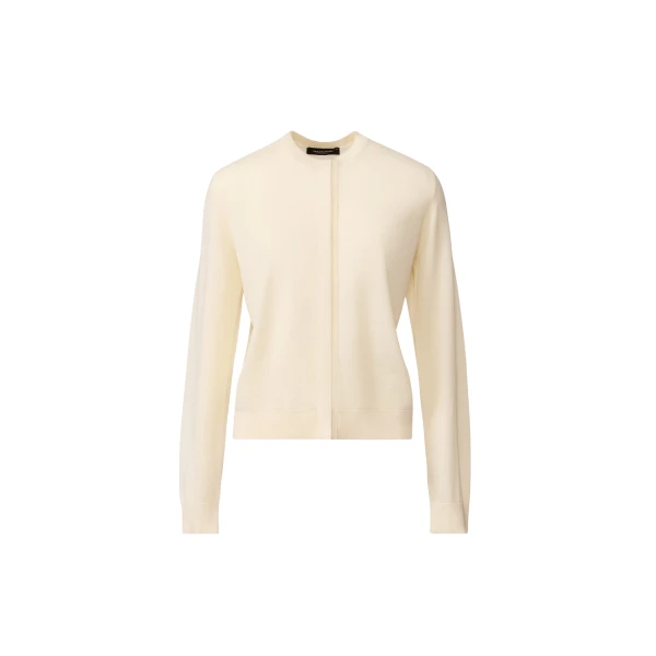 Fabiana Filippi Wool and Cotton Cardigan in Butter