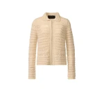 Fabiana Filippi Wool and Cotton Jacket with Sequins in Vanilla