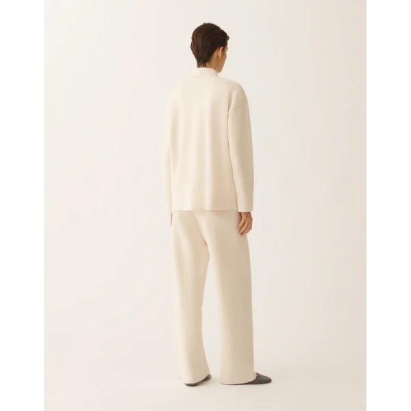 Fabiana Filippi Wool and Cotton Shirt in Butter, view 4