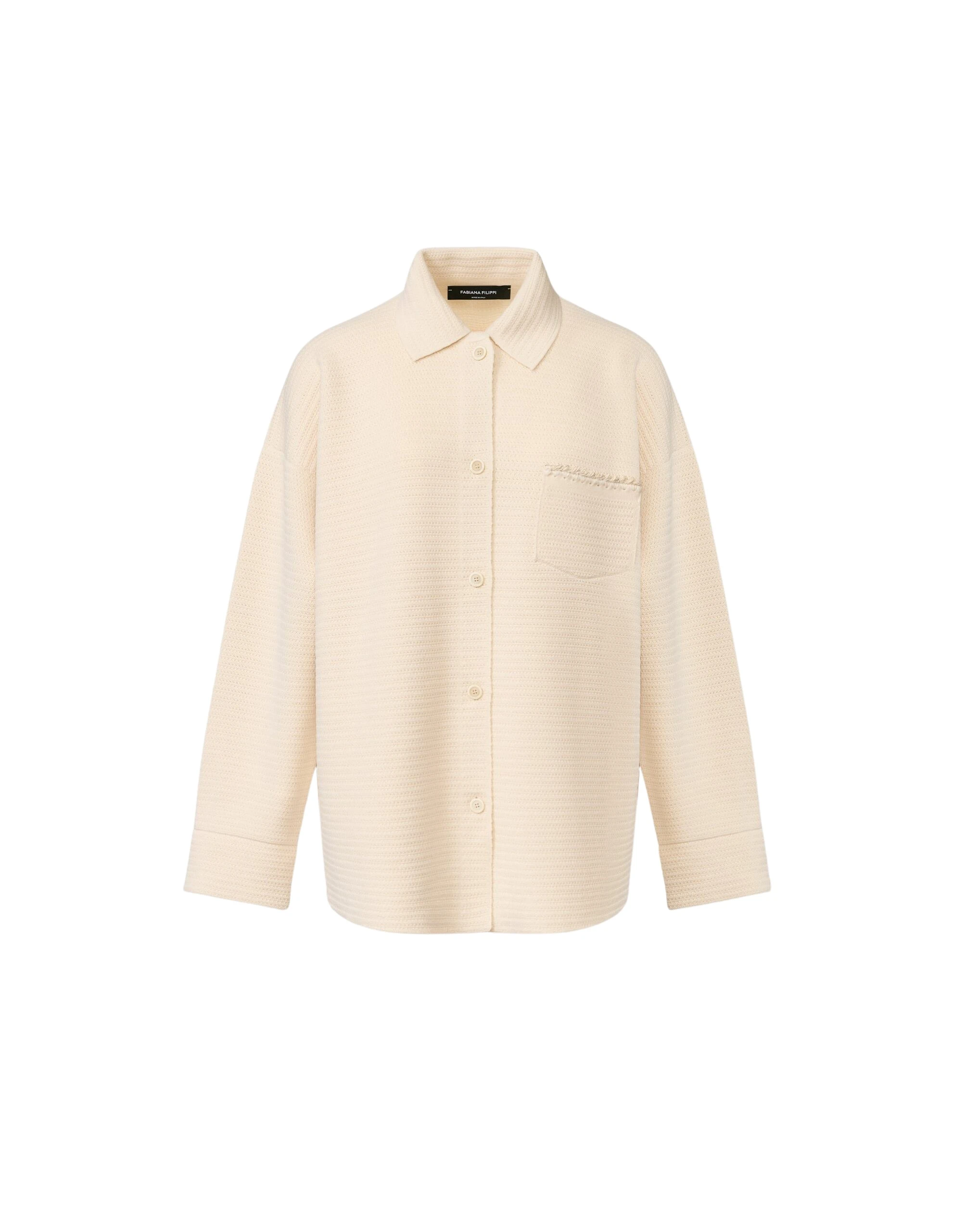Fabiana Filippi Wool and Cotton Shirt in Butter