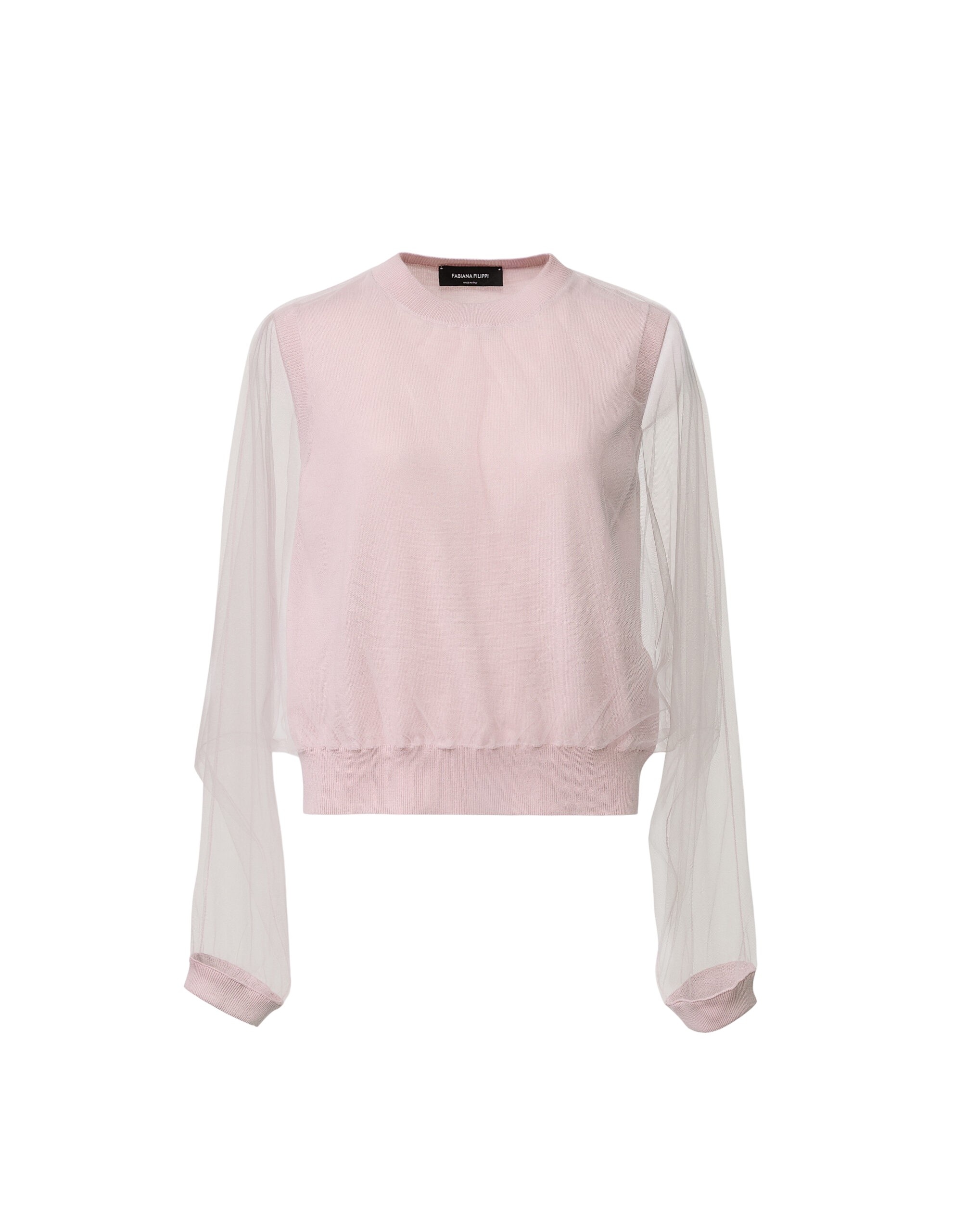 Fabiana Filippi Wool and Cotton Sweater in Lilac Pink