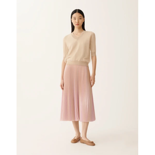 Fabiana Filippi Wool and Cotton Sweater in Maple, view 3