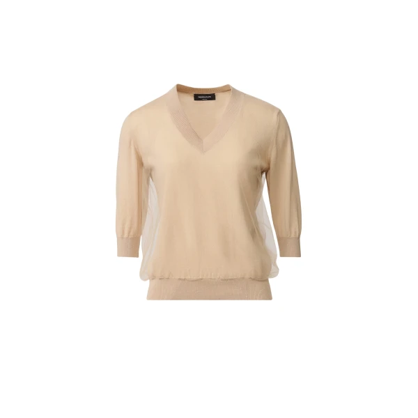 Fabiana Filippi Wool and Cotton Sweater in Maple