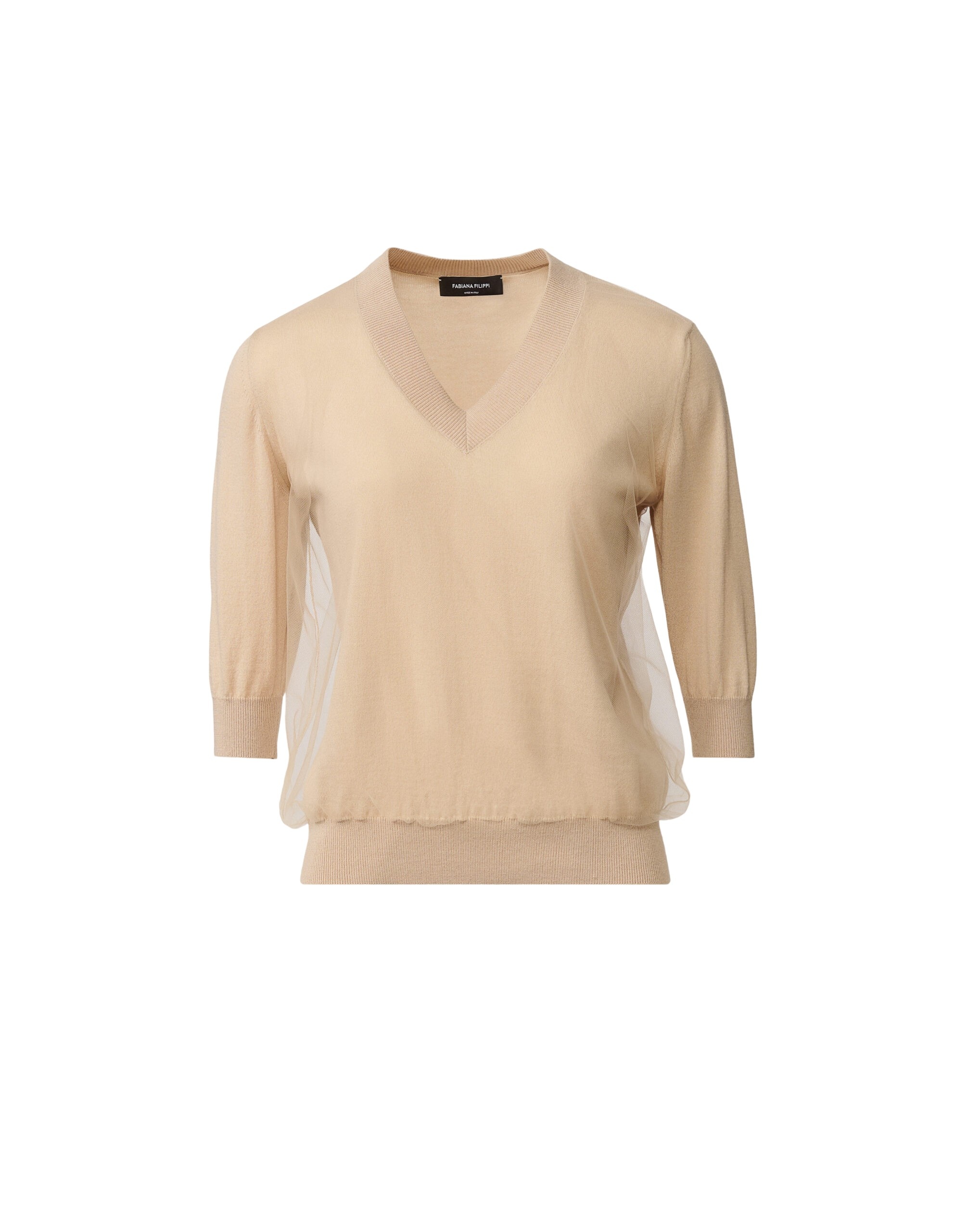 Fabiana Filippi Wool and Cotton Sweater in Maple