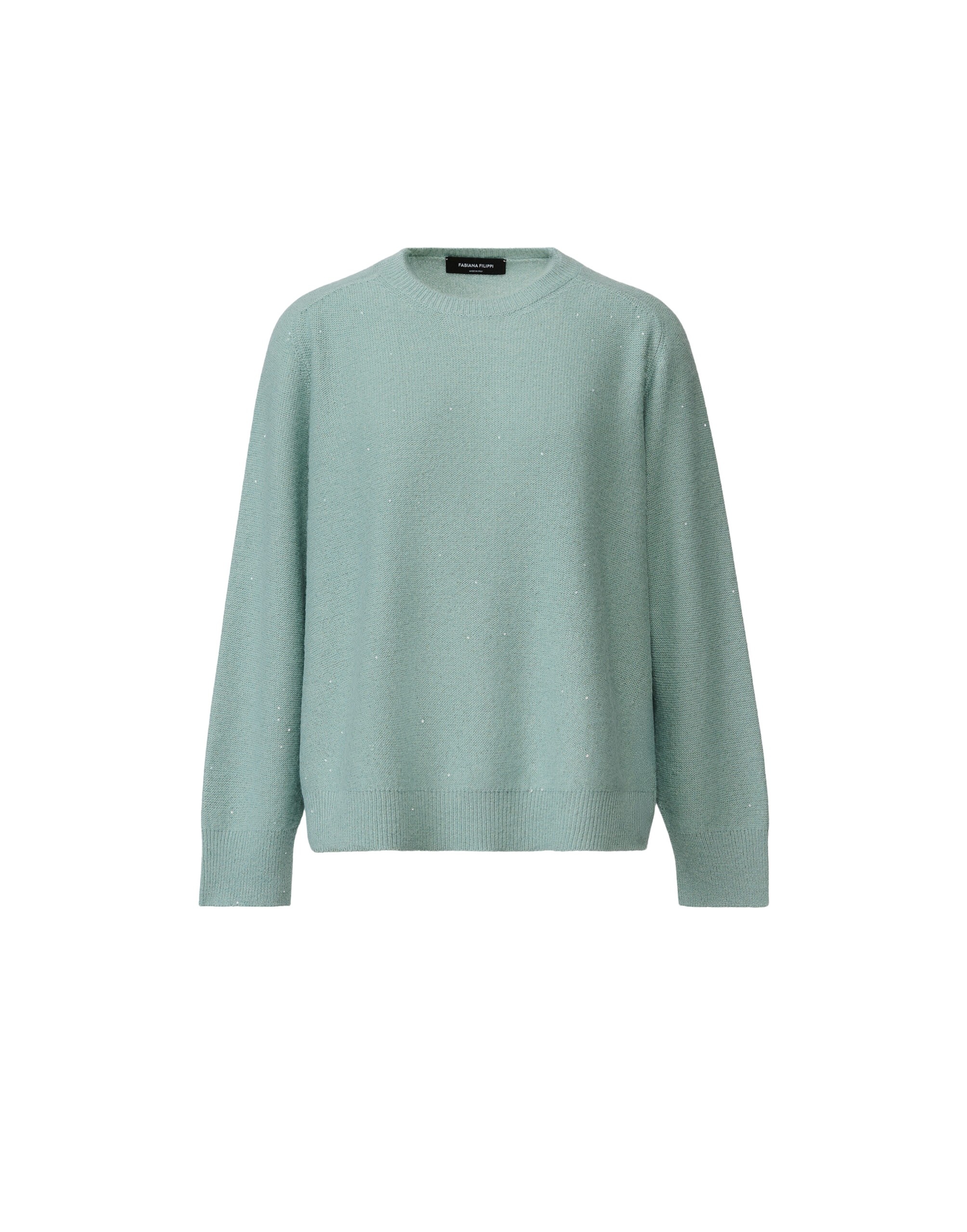 Fabiana Filippi Wool and Silk Sweater with Sequins in Green