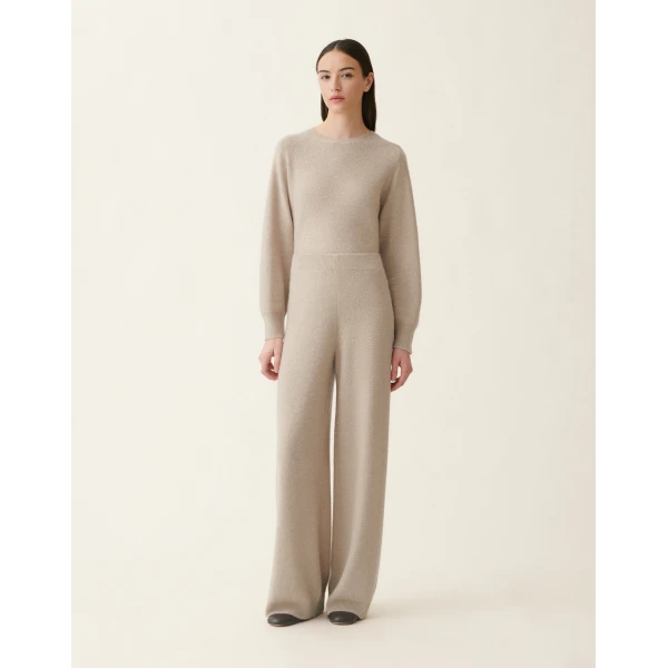 Fabiana Filippi Wool and Silk Trousers with Sequins in Cachà, view 3