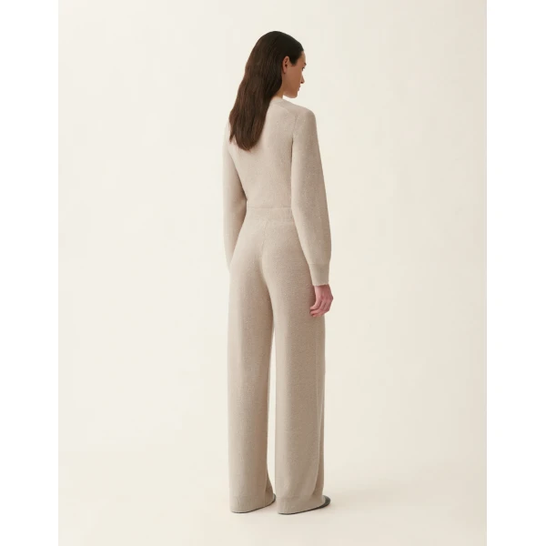 Fabiana Filippi Wool and Silk Trousers with Sequins in Cachà, view 4