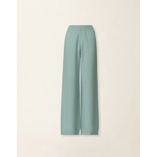 Fabiana Filippi Wool and Silk Trousers with Sequins in Green