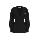 The Attico Faded black mini dress
