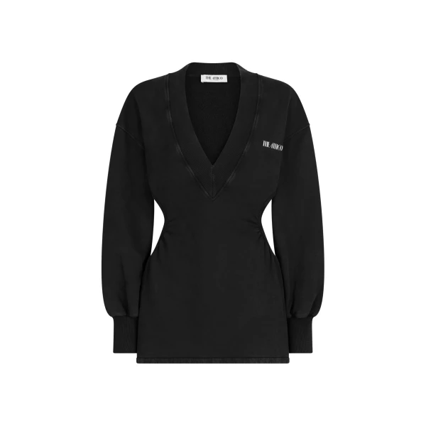 The Attico Faded black mini dress