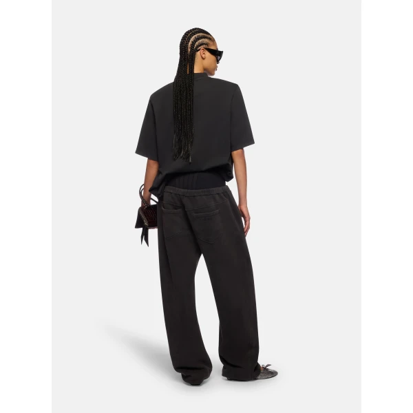 The Attico Faded black t-shirt Top, view 3
