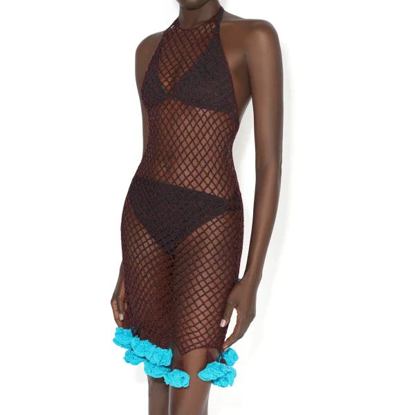 Alaïa Floral Crochet Dress - ALAÏA Dresses - Laser Cut Luxury - Shop at Luxury Shoes 