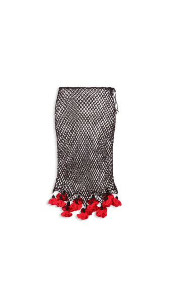 Alaïa Floral Crochet Skirt - ALAÏA Skirts - Laser Cut Luxury - Shop at Luxury Shoes 