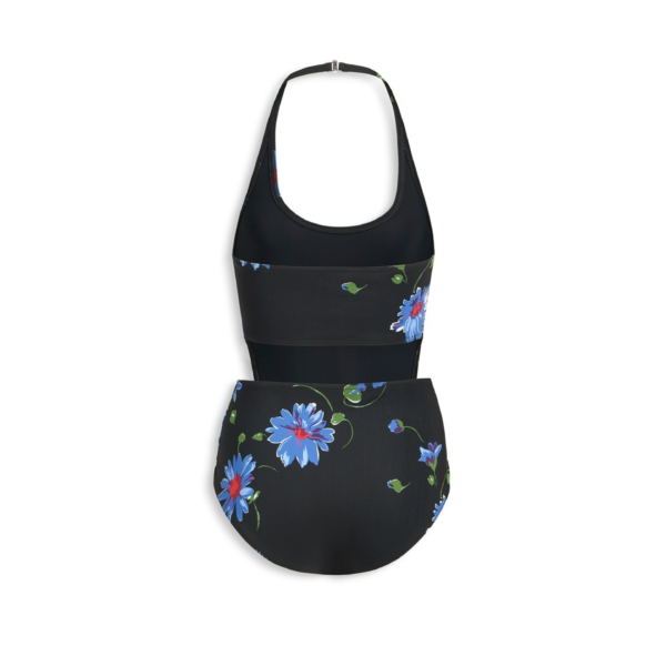 Alaia Flower Print Knot Swimwuit, view 2