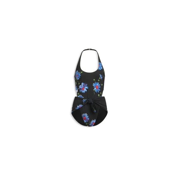 Alaia Flower Print Knot Swimwuit