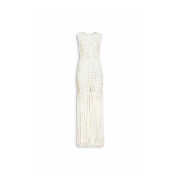 Alaïa Fringed Beaded Knit Dress - ALAÏA Dresses - Laser Cut Luxury - Shop at Luxury Shoes 