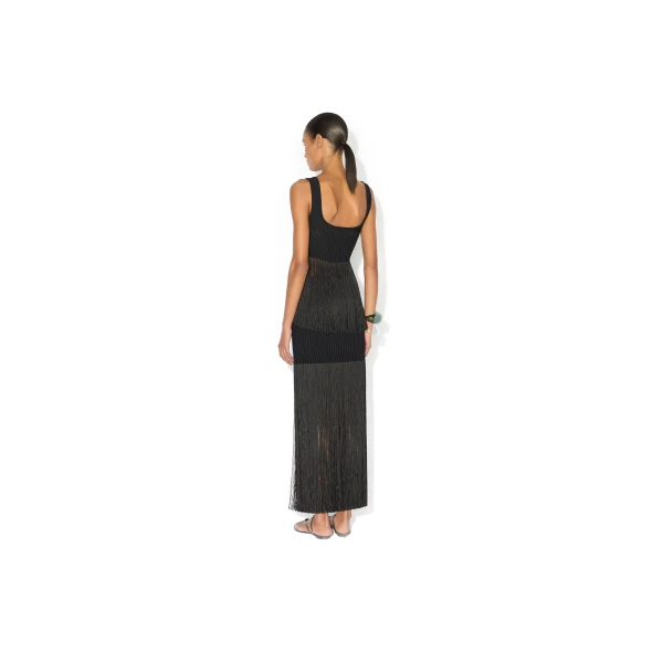 Alaïa Fringed Knit Top - ALAÏA Knitwear - Laser Cut Luxury - Shop at Luxury Shoes 