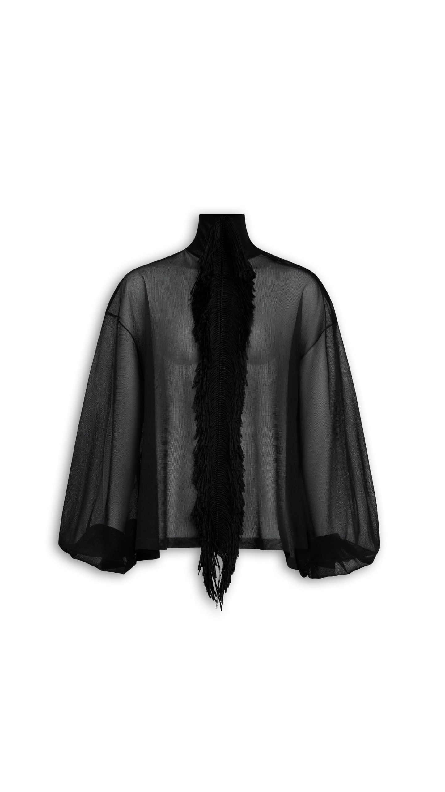 Alaia Fringed Silk Blouse