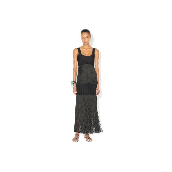 Alaia Fringed Tube Skirt, view 2