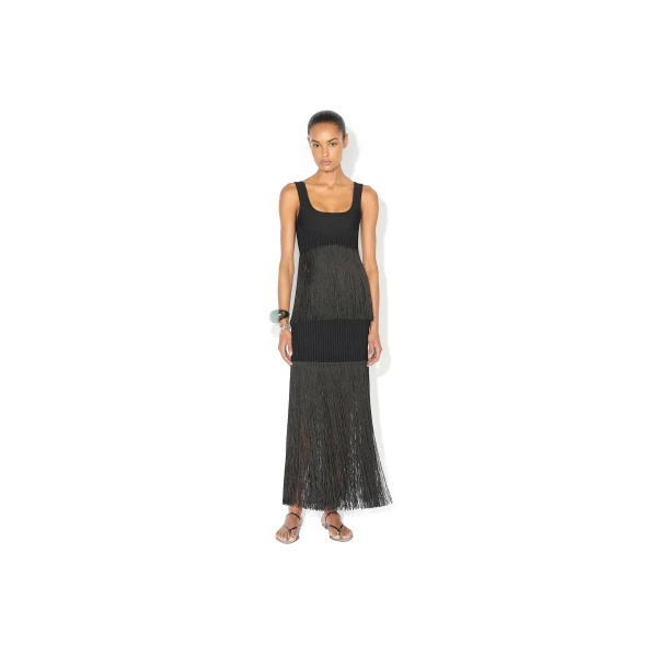 Alaïa Fringed Tube Skirt - ALAÏA Skirts - Laser Cut Luxury - Shop at Luxury Shoes 
